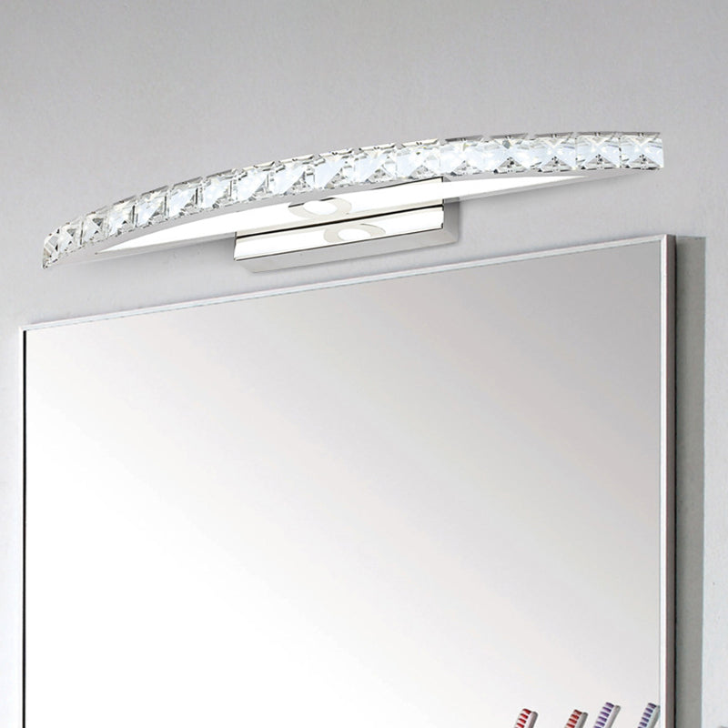 Mogendo | Crystal Arch Wall Light Sconces Modernist LED Vanity Light Fixture for Bathroom Clear