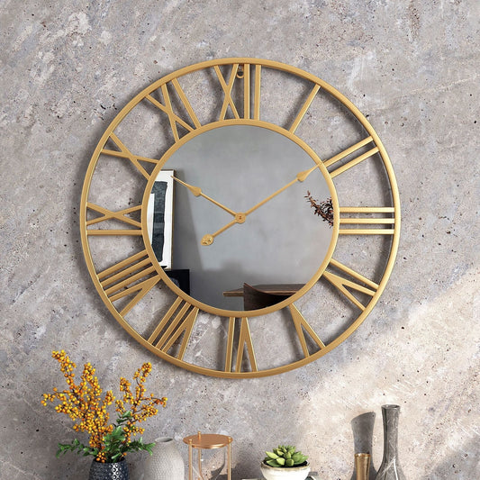 Mogendo | Metal Vintage Large Size Wall Clock with Mirror 39cm