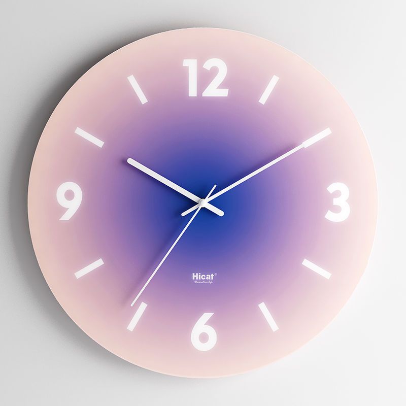 Mogendo | Luxury Wall Clock Made of Glass Blue-lilac (numeric)