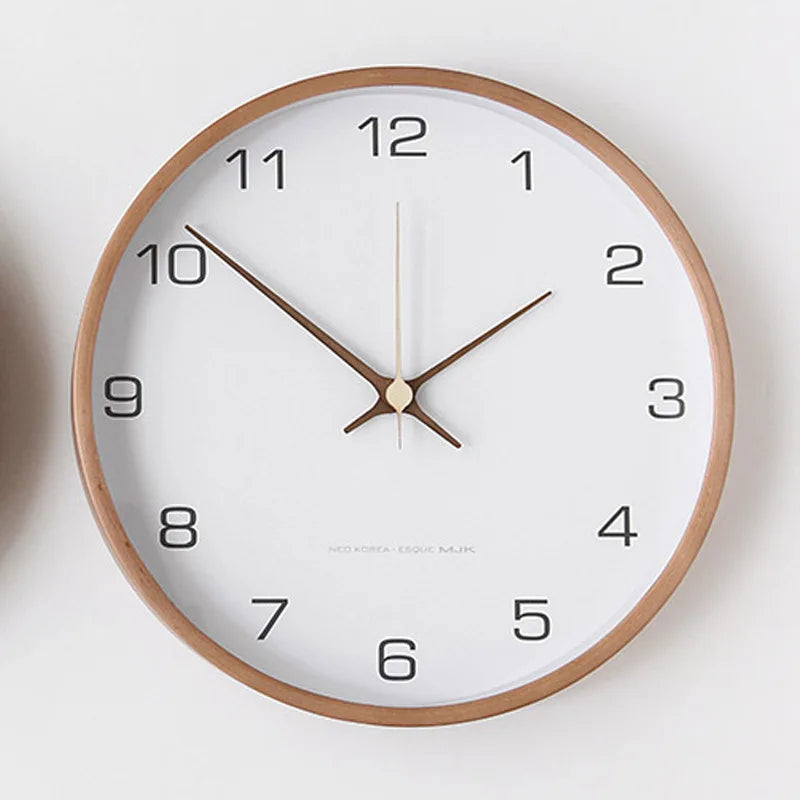 Mogendo | TranscendTime | Wall clock made of wood and glass White