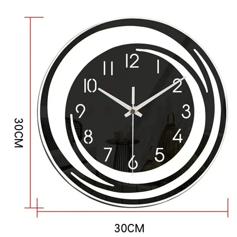 Mogendo | Acrylic Wall Clock - Scandinavian Design - Black - Clock