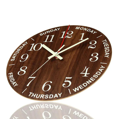 Mogendo | Glowtic Illuminating Wall Clock | Wood Design | Silent | Night Light | Nordic Style | Gift Idea