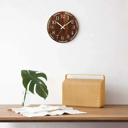 Mogendo | Glowtic Illuminating Wall Clock | Wood Design | Silent | Night Light | Nordic Style | Gift Idea