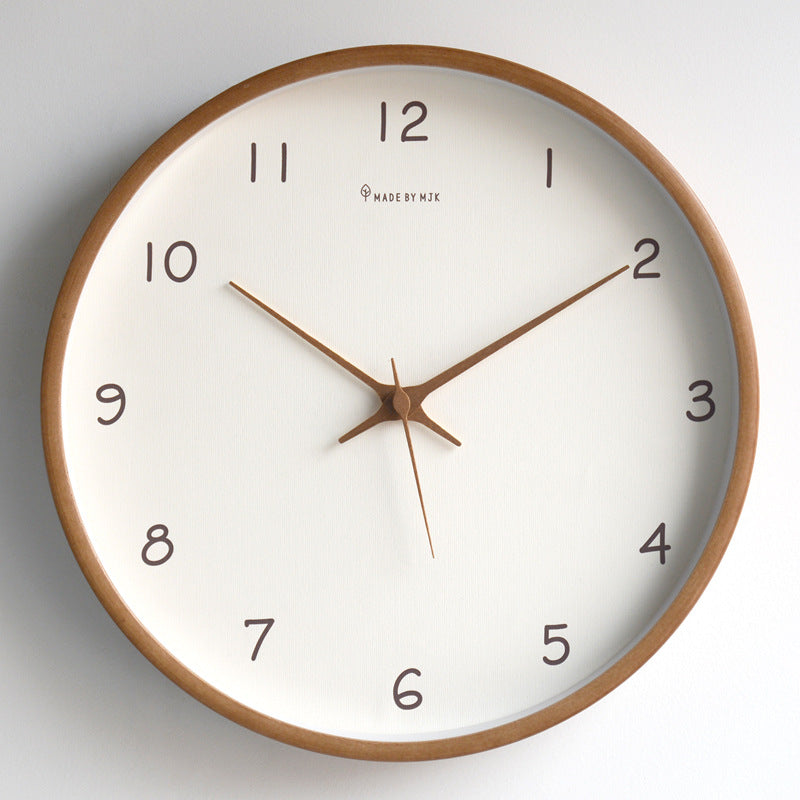 Mogendo | Simple analog solid wood wall clock for home – timeless and elegant! Brown