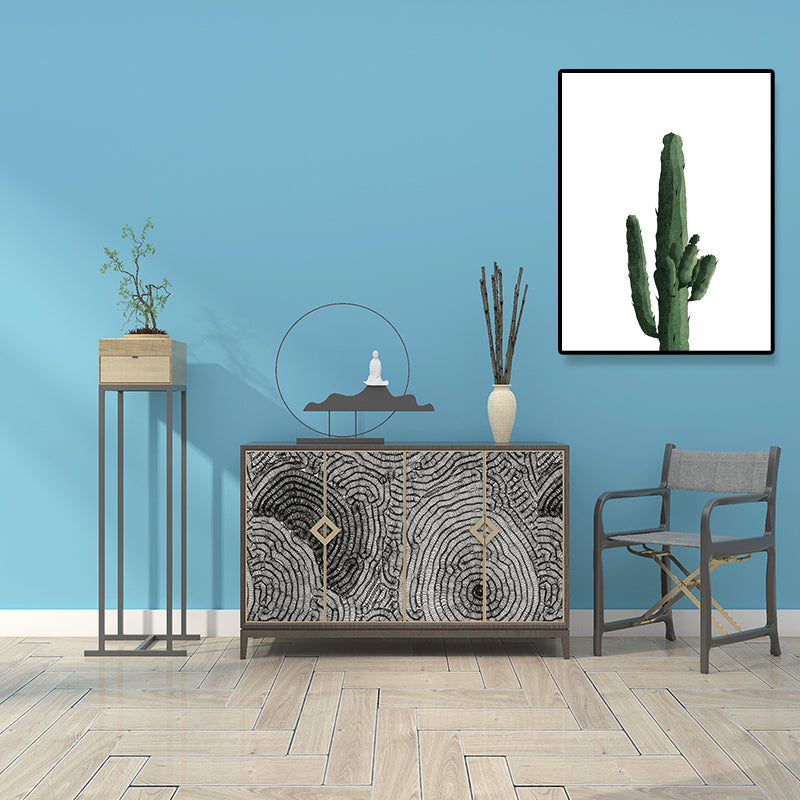 Mogendo | Tropical Plant Cactus Wall Decoration Green Texture Surface Canvas Print for Living Room Green Design 1