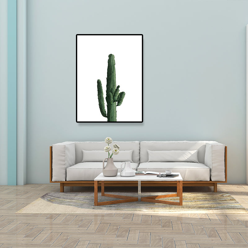 Mogendo | Tropical Plant Cactus Wall Decoration Green Texture Surface Canvas Print for Living Room