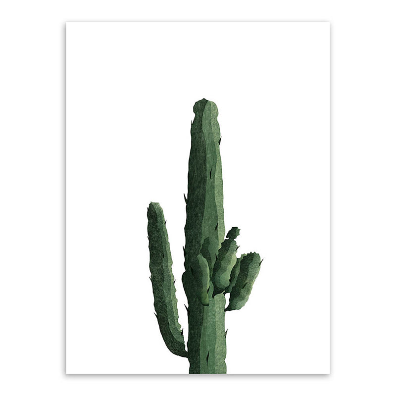 Mogendo | Tropical Plant Cactus Wall Decoration Green Texture Surface Canvas Print for Living Room