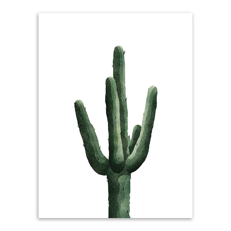 Mogendo | Tropical Plant Cactus Wall Decoration Green Texture Surface Canvas Print for Living Room