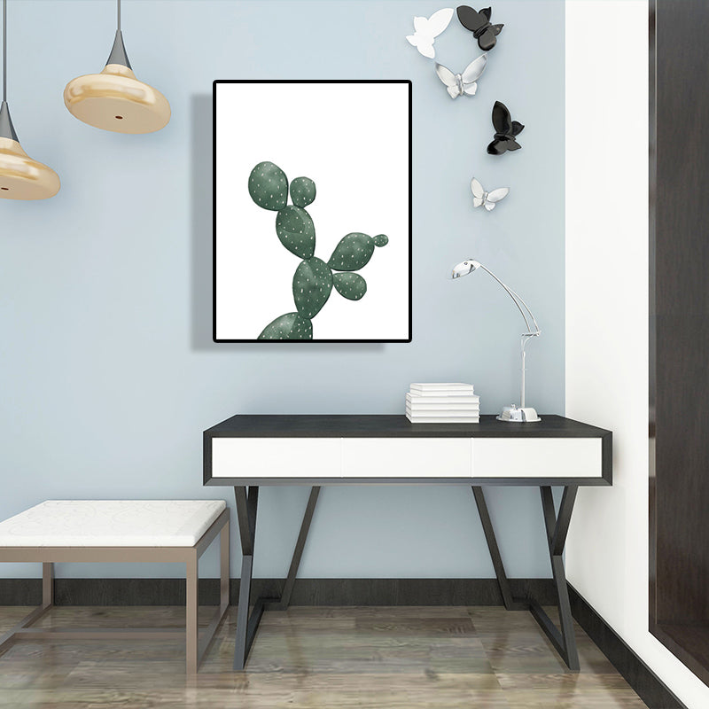 Mogendo | Tropical Plant Cactus Wall Decoration Green Texture Surface Canvas Print for Living Room