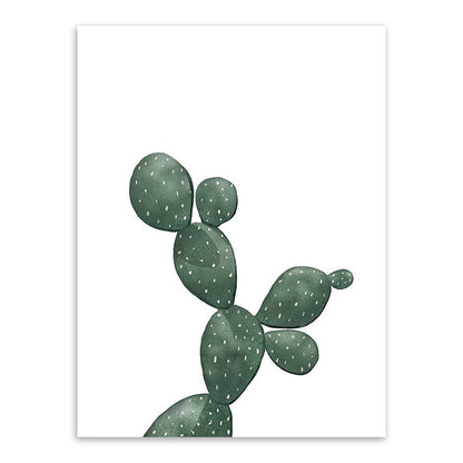 Mogendo | Tropical Plant Cactus Wall Decoration Green Texture Surface Canvas Print for Living Room