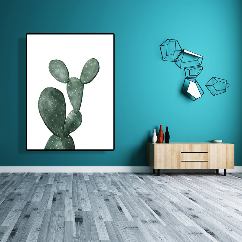 Mogendo | Tropical Plant Cactus Wall Decoration Green Texture Surface Canvas Print for Living Room Green Design 4