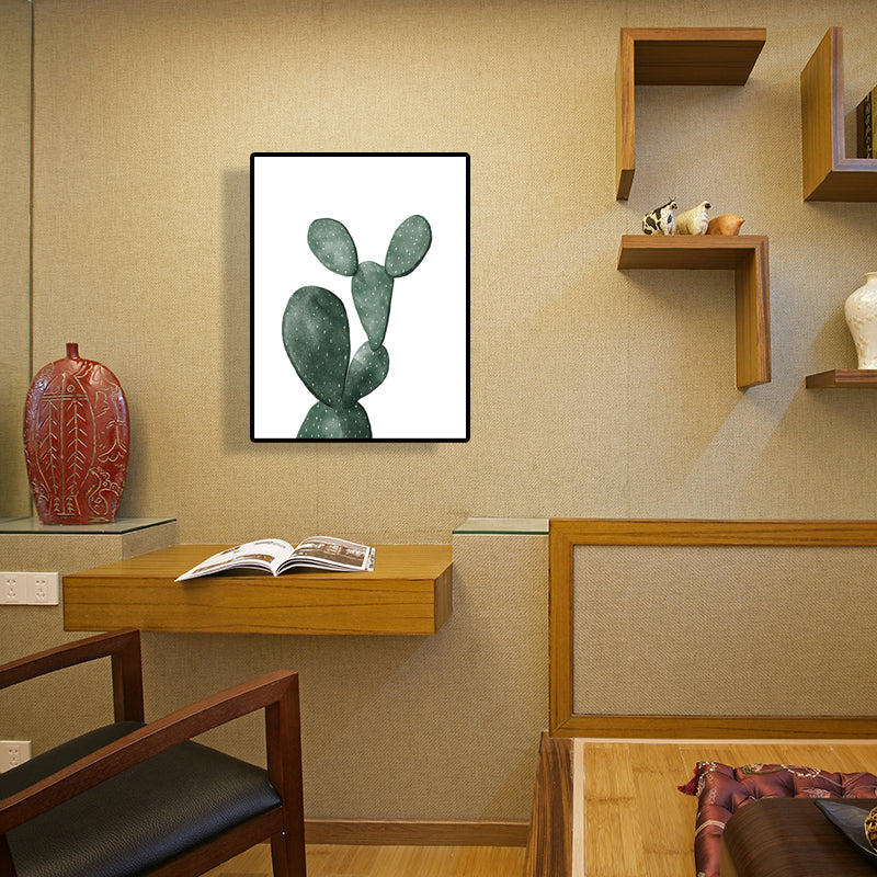 Mogendo | Tropical Plant Cactus Wall Decoration Green Texture Surface Canvas Print for Living Room