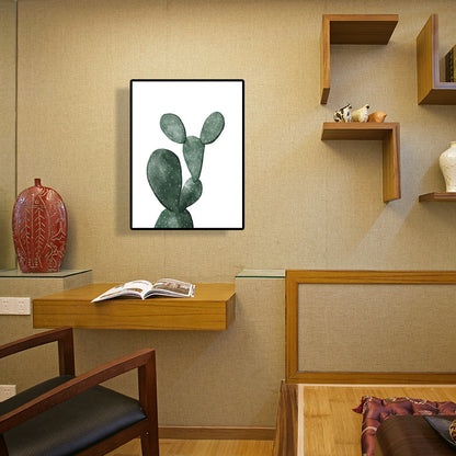 Mogendo | Tropical Plant Cactus Wall Decoration Green Texture Surface Canvas Print for Living Room