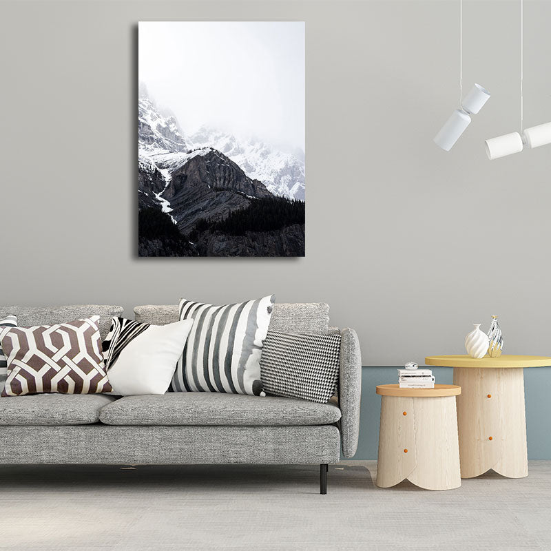 Mogendo | Textured Landscape Art Print Tropical Canvas Wall Decoration for Living Room Black