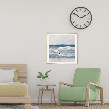 Mogendo | Lake and Flamingo Painting Tropical Style Canvas Wall Print, Multiple Sizes