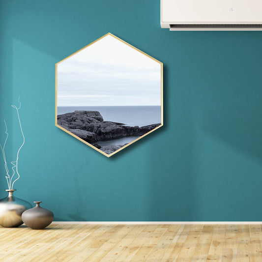 Mogendo | Tropical Sea Landscape Canvas Print Bright Color Texture Wall Decoration for Living Room