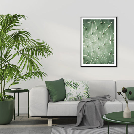Mogendo | Cactus Signs Soft Color Canvas Wall Art Print Texture, Multiple Size Options