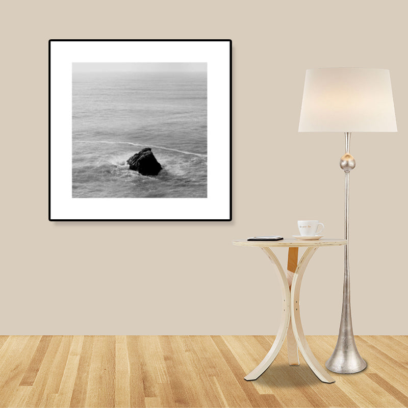 Mogendo | Dark Photography Seascape Art Print Textured Contemporary Living Room Furniture Wall Decor Black