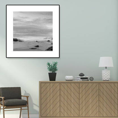 Mogendo | Dark Photography Seascape Art Print Textured Contemporary Living Room Furniture Wall Decor