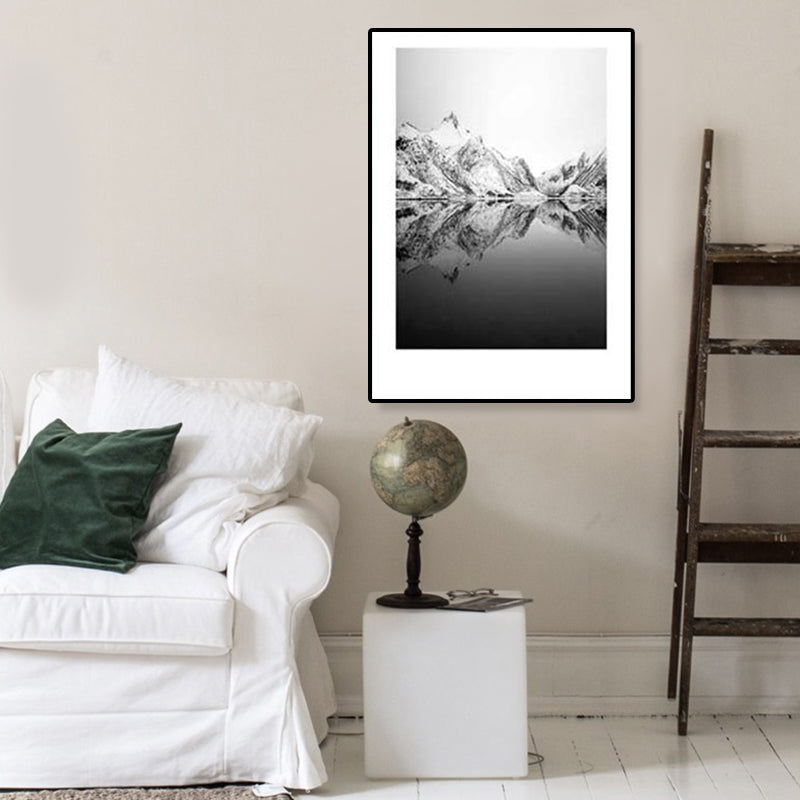 Mogendo | Tropical Rocky Bay Seascape Canvas Print Dark Color Texture Wall Art for the Living Room