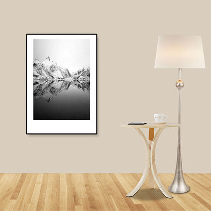 Mogendo | Tropical Rocky Bay Seascape Canvas Print Dark Color Texture Wall Art for the Living Room