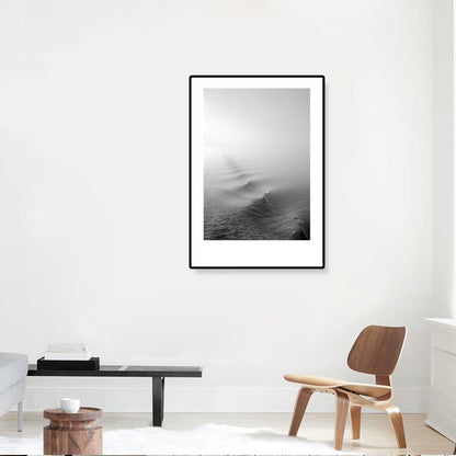 Mogendo | Tropical Rocky Bay Seascape Canvas Print Dark Color Texture Wall Art for the Living Room