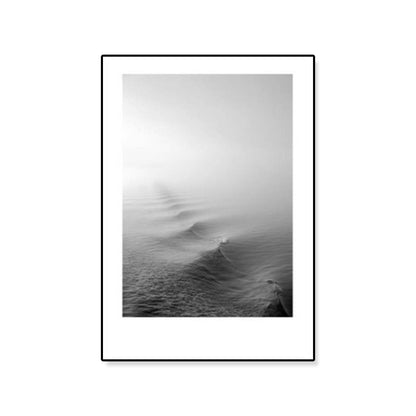 Mogendo | Tropical Rocky Bay Seascape Canvas Print Dark Color Texture Wall Art for the Living Room