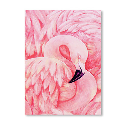 Mogendo | Flamingo Canvas Print Tropical Style Texture Wall Art Decor in Pink for Family Room