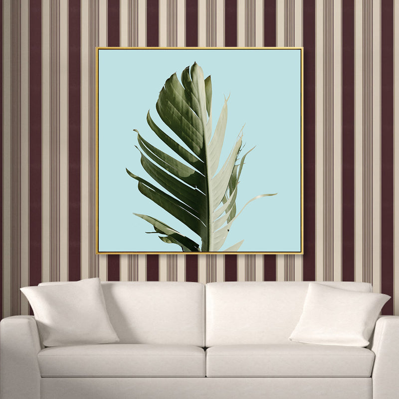 Mogendo | Banana Leaf Canvas Tropics Aesthetics Botanics Wall Art Print in Green for Bedroom Green