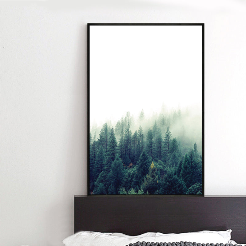 Mogendo | Tropics Natural Landscape Wall Art Living Room Canvas Print in Dark Color, Multiple Sizes Light green
