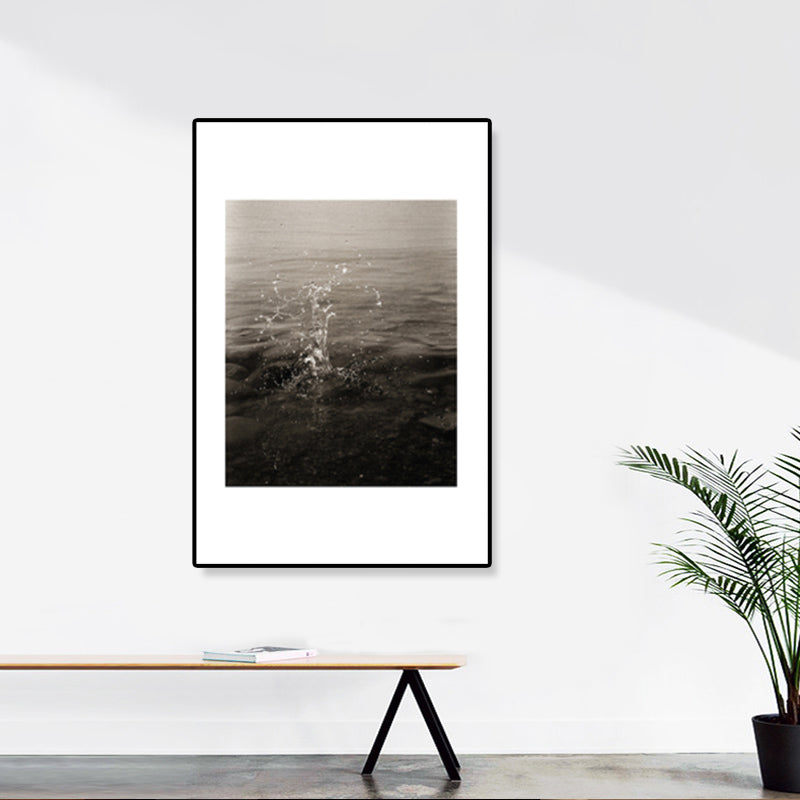 Mogendo | Textured Ocean Surface Wall Art Tropical Canvas Print for Home Decor, Multiple Sizes Dark brown