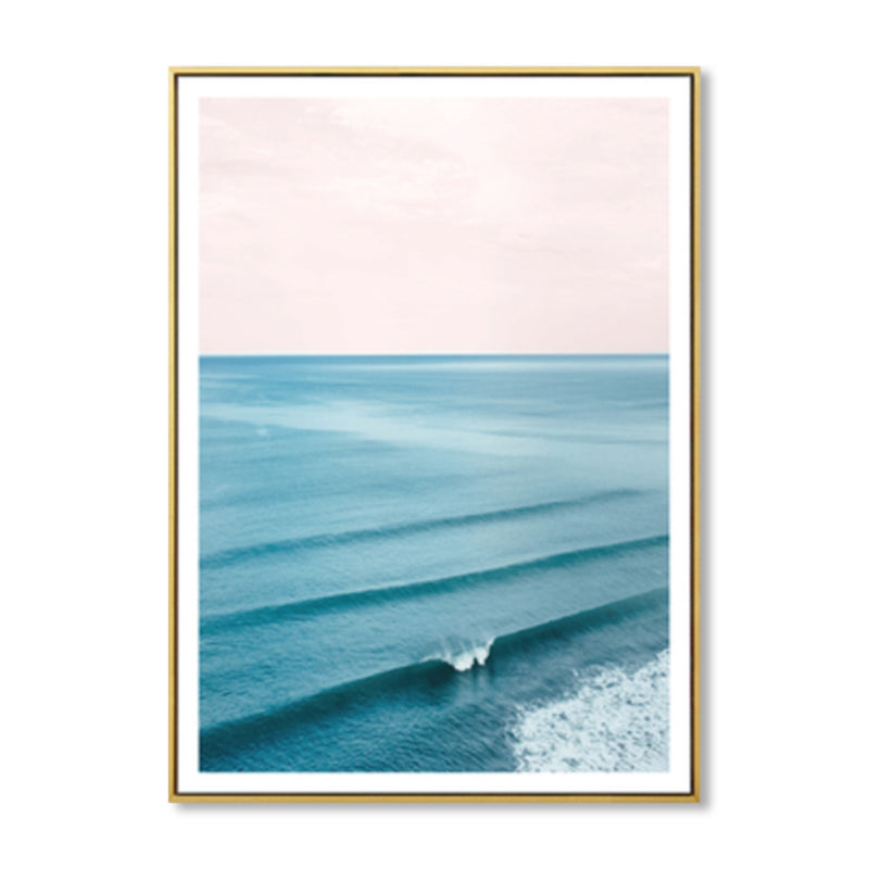 Mogendo | Tropical Canvas Print Blue Photographic Ocean Surface with Waves Wall Art for Living Room