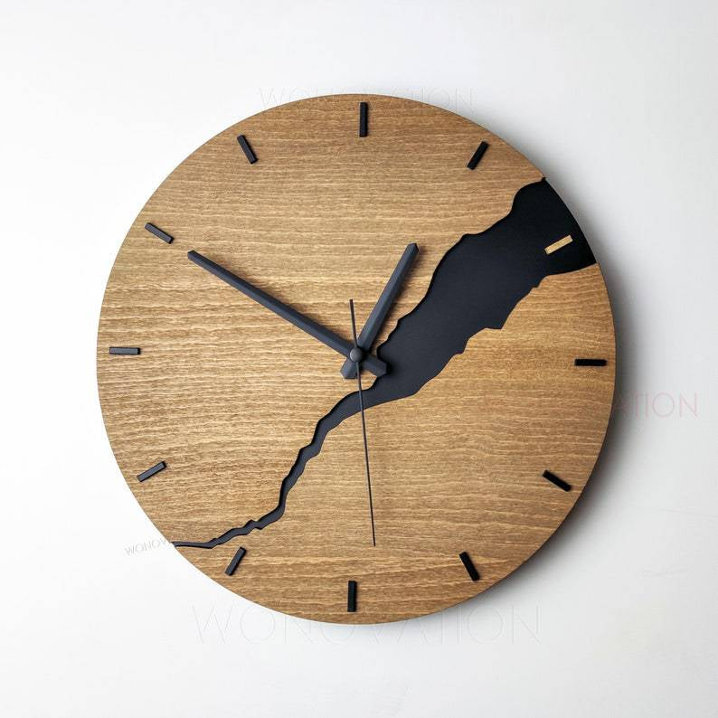 Mogendo | Luxury Wood Wall Clock - Timeless Design for Every Interior Lines 30x30 cm