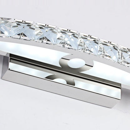 Mogendo | Crystal Arch Wall Light Sconces Modernist LED Vanity Light Fixture for Bathroom