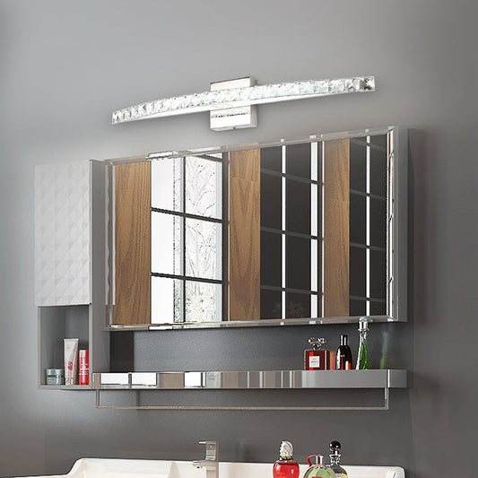 Mogendo | Crystal Arch Wall Light Sconces Modernist LED Vanity Light Fixture for Bathroom