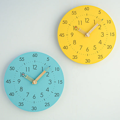 Mogendo | Learning Time Children's Room Silent Wall Clock Yellow