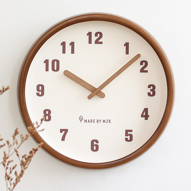 Mogendo | Natural Wooden Round Silent Wall Clock Deco Clock