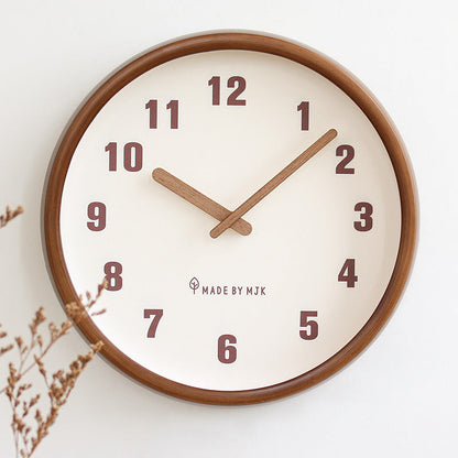 Mogendo | Natural Wooden Round Silent Wall Clock Deco Clock