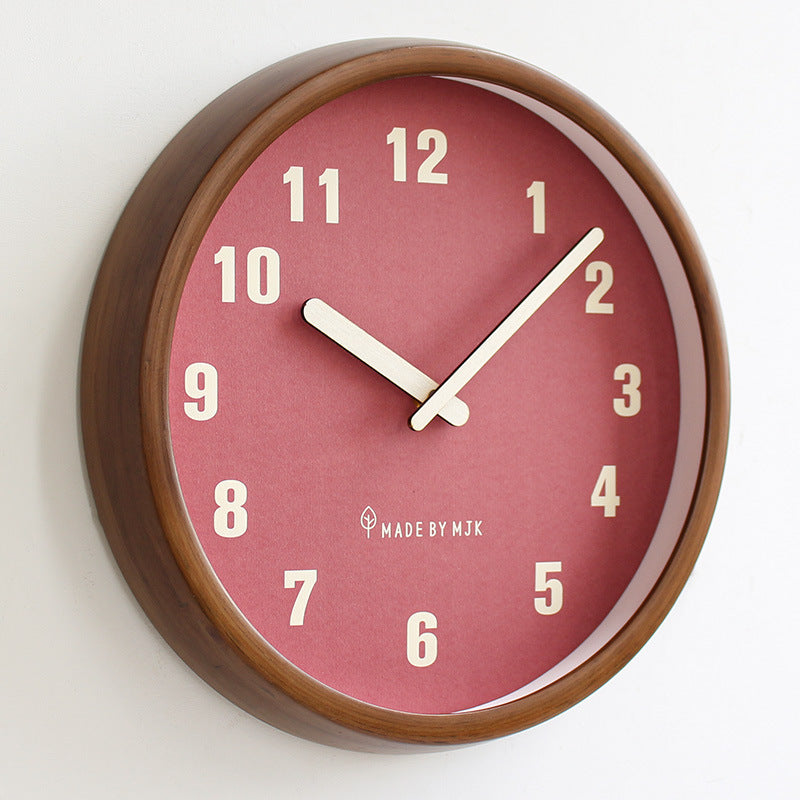 Mogendo | Natural Wooden Round Silent Wall Clock Deco Clock
