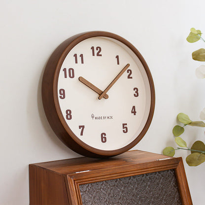 Mogendo | Natural Wooden Round Silent Wall Clock Deco Clock
