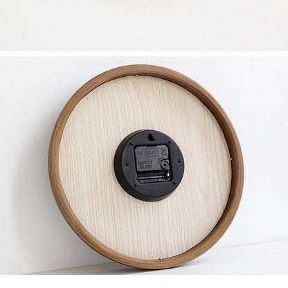 Mogendo | Natural Wooden Round Silent Wall Clock Deco Clock