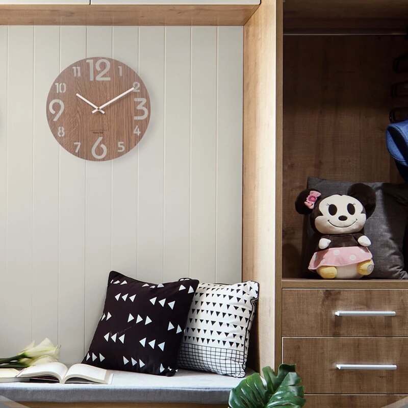 Mogendo | 3D Wall Clock Made of Wood C