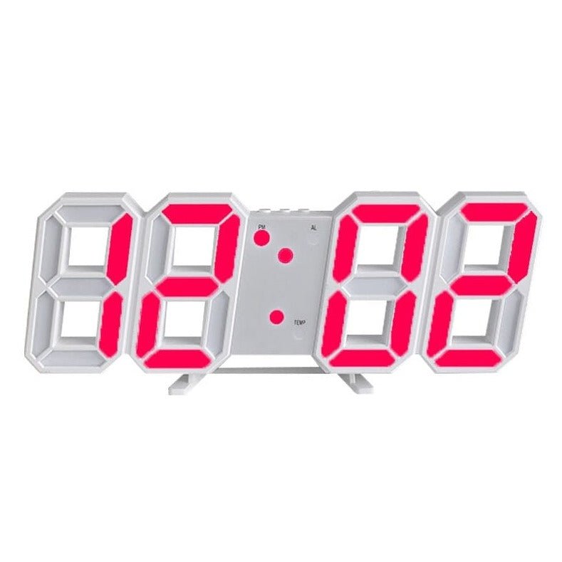 Mogendo | LumiSync 3D LED Wall Clock – Modern Digital Clock with Dimmer Lighting