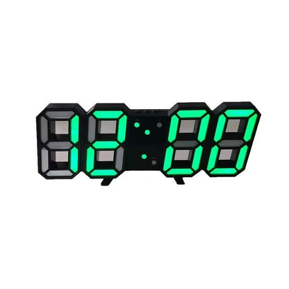 Mogendo | LumiSync 3D LED Wall Clock – Modern Digital Clock with Dimmer Lighting Green