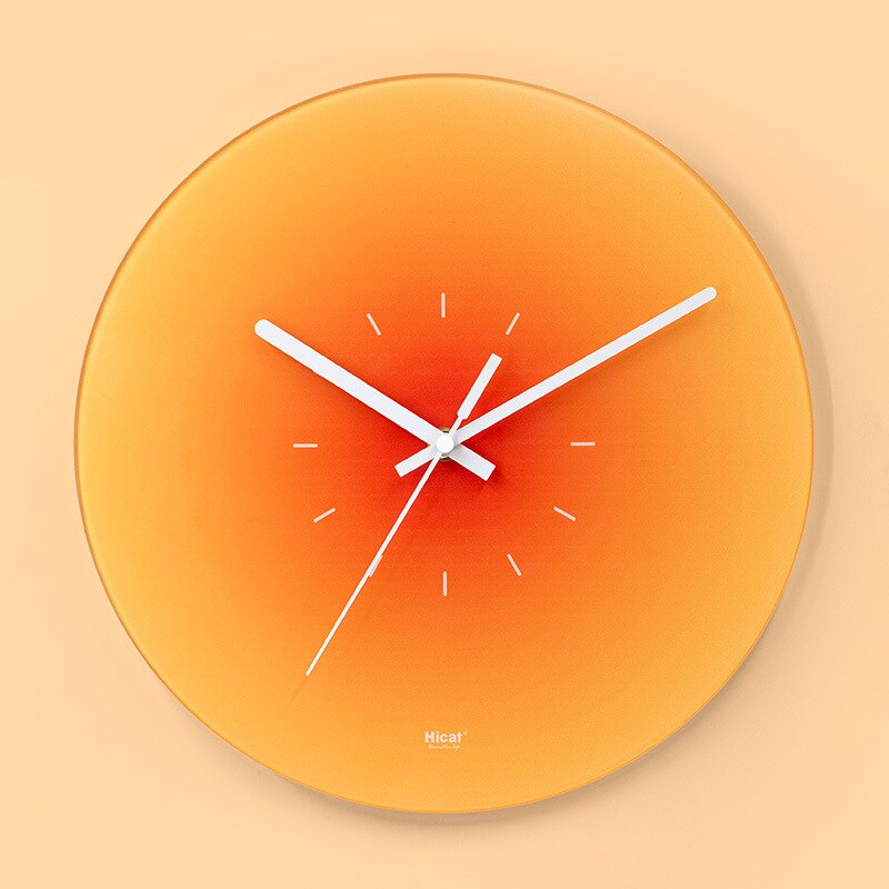 Mogendo | Luxury Wall Clock Made of Glass Orange