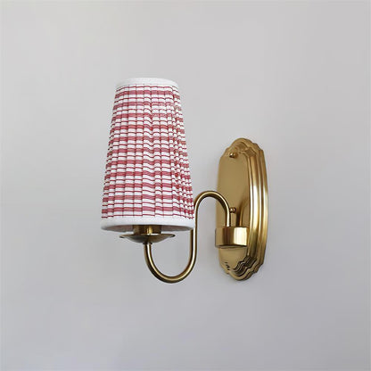 Mogendo | Aveline Wall Lamp W 14cm x H 30cm W 5.5″ x H 11.8″ Gold & Red