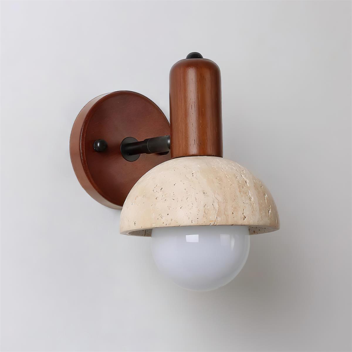 Mogendo | Brunite Wall Lamp Model B W 15cm x H 22cm ∅ 5.9″ x H 8.6″ Walnut Color