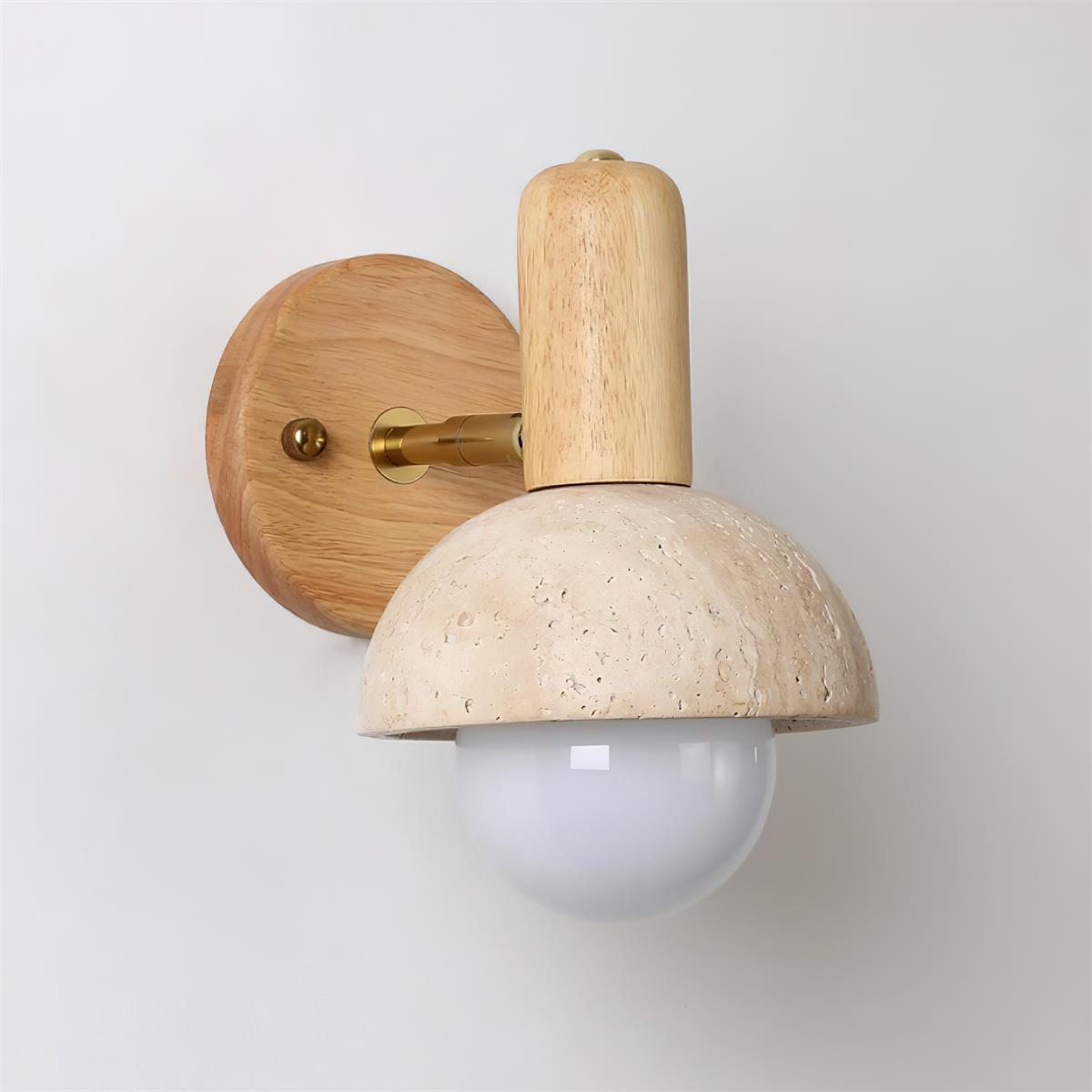 Mogendo | Brunite Wall Lamp Model B W 15cm x H 22cm ∅ 5.9″ x H 8.6″ Wood Color