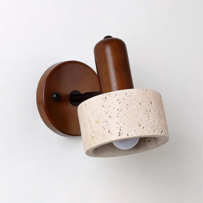 Mogendo | Brunite Wall Lamp Model A W 12cm x H 17cm ∅ 4.7″ x H 6.7″ Walnut Color