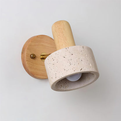Mogendo | Brunite Wall Lamp Model A W 12cm x H 17cm ∅ 4.7″ x H 6.7″ Wood Color